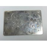 An attractive silver christening plaque decorated