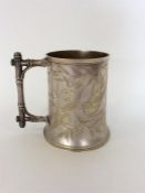 A fine in-date Victorian silver christening mug at