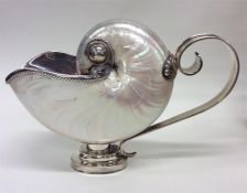 An unusual Sterling silver and MOP spoon warmer wi