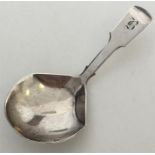 A good quality heavy silver fiddle pattern caddy s