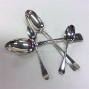 An Exeter fiddle pattern silver spoon together wit