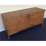 An old pine hinged top North Country trunk. Est. £