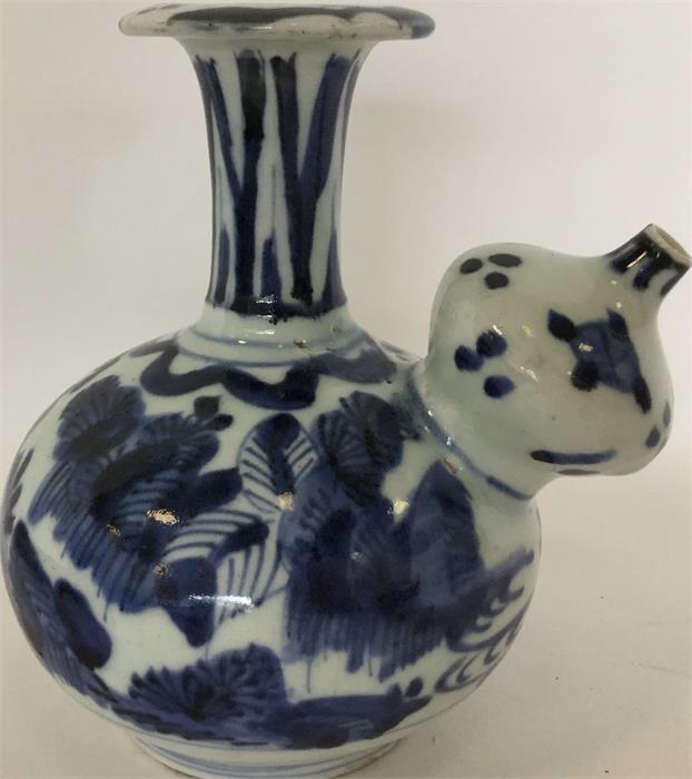 A Japanese porcelain blue and white Kendi. Approx. - Image 2 of 2