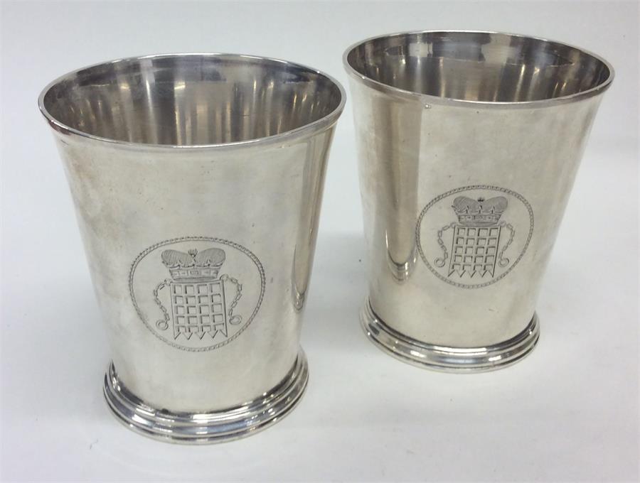 A pair of good quality Victorian silver tapering b - Image 2 of 2