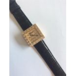 CHOPARD: A heavy 18 carat wristwatch of chequerboa