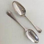 A pair of good George II silver bottom marked spoo