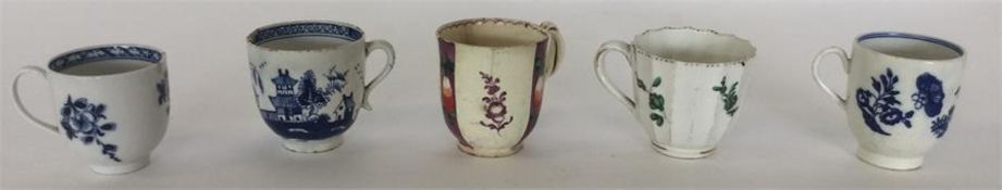 An 18th Century Chelsea Derby fluted teacup painte