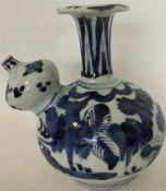 A Japanese porcelain blue and white Kendi. Approx.