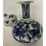 A Japanese porcelain blue and white Kendi. Approx.