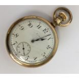 A gent's gold plated Elgin pocket watch with white