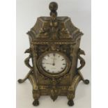 A brass mounted clock fitted with a Verge movemen