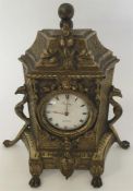 A brass mounted clock fitted with a Verge movemen