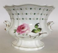 A Samuel Alcock porcelain two-handled fluted jard