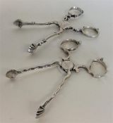 Two pairs of good Georgian sugar scissors of typic