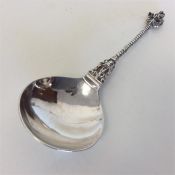 A Continental silver apostle top spoon with twiste