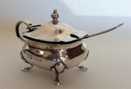 A small silver Adams' style mustard pot complete w