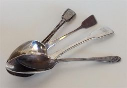 A small group of silver cutlery. Various dates and