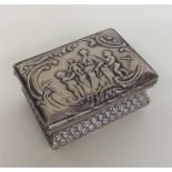 A rectangular snuff box decorated with weave work