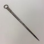 A large Georgian meat skewer with reeded decoratio