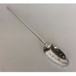 A George I rat tail mote spoon with pierced body a