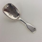 An attractive Victorian silver caddy spoon, the bo