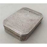 An early Georgian silver hinged top box attractive