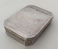 An early Georgian silver hinged top box attractive