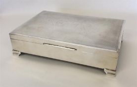 A good Art Deco silver rectangular cigarette box w