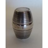 A good Georgian silver barrel-shaped nutmeg grater