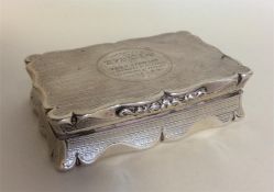 A good quality Georgian snuff box with silver gilt