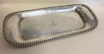 A good heavy Georgian snuffer tray with crested ce