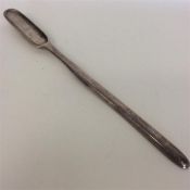 A good Georgian double-ended silver marrow scoop w