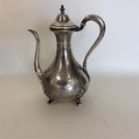A Continental baluster shaped coffee pot with hing
