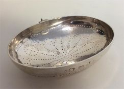 EXETER: A rare 18th Century lemon strainer of oval
