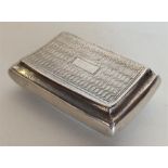 A rectangular Georgian silver snuff box with hinge
