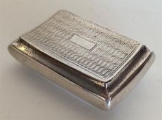 A rectangular Georgian silver snuff box with hinge