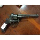 An Antique steel pistol with ring handle.