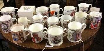 A collection of Coronation cups.