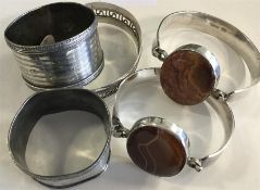 Silver bangles, napkin rings, etc.