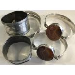 Silver bangles, napkin rings, etc.