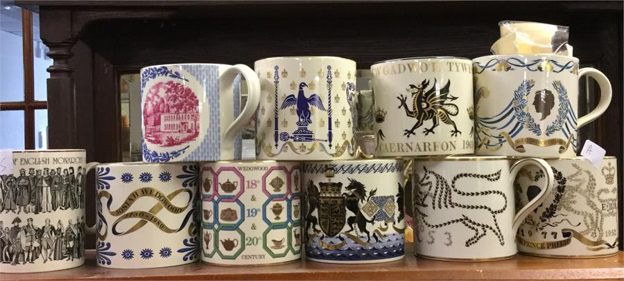 A collection of Coronation cups.