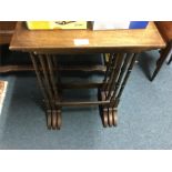 A good mahogany nest of three tables.