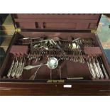 A good boxed cutlery set with hinged top.