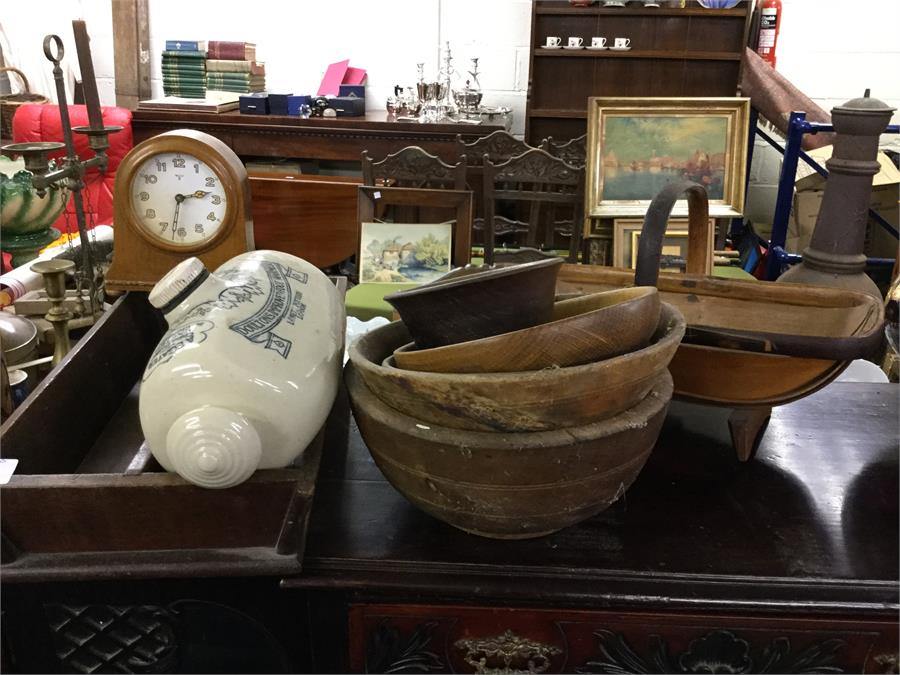 Cutlery trays, wooden bowls etc.