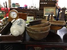 Cutlery trays, wooden bowls etc.