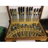 A good Viners plated cutlery set in fitted box.