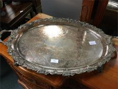 A large plated tray.