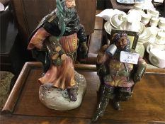 Two Royal Doulton character figures.