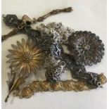 Silver filigree jewellery, bracelet, etc.