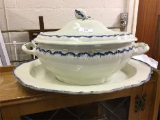 A large ironstone tureen and cover.
